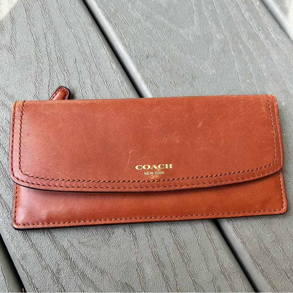 Coach Rich Brown Leather Wallet